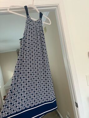 Mud Pie Navy and White Patterned Dress